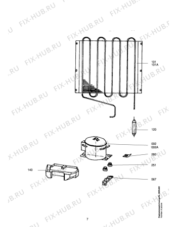 Взрыв-схема холодильника Aeg S1445-5 I - Схема узла Refrigerator cooling system